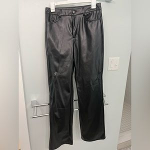 Faux leather pants